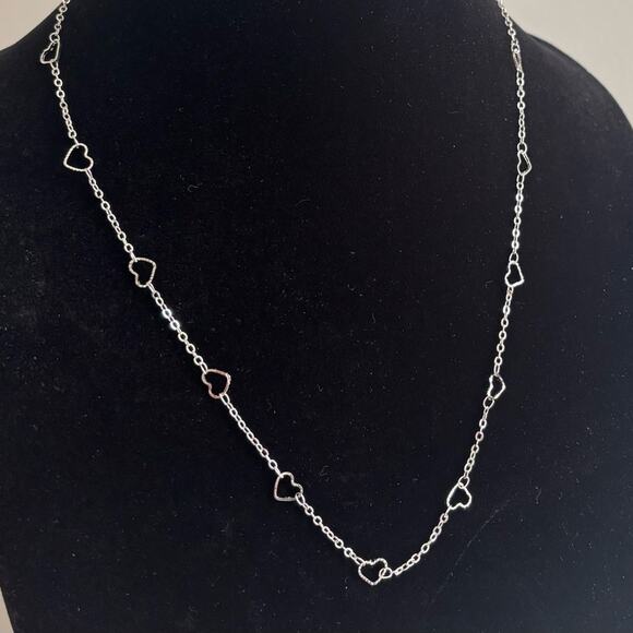 Jewelry - Delicate Silver Heart Link Necklace - Women's Jewelry